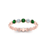 Load image into Gallery viewer, thin-round-diamond-stack-band-with-emerald-in-rose-gold-FD9548BGEMGR-NL-RG.jpg
