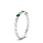 Load image into Gallery viewer, thin-round-diamond-stack-band-with-emerald-in-white-gold-FD9548BGEMGR-NL-WG.jpg
