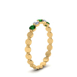 Load image into Gallery viewer, thin-round-diamond-stack-band-with-emerald-in-yellow-gold-FD9548BGEMGR-NL-YG.jpg
