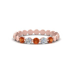 Load image into Gallery viewer, thin-round-diamond-stack-band-with-orange-sapphire-in-rose-gold-FD9548BGSAOR-NL-RG.jpg
