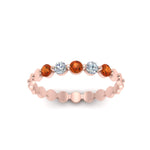 Load image into Gallery viewer, thin-round-diamond-stack-band-with-orange-sapphire-in-rose-gold-FD9548BGSAOR-NL-RG.jpg
