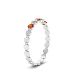 Load image into Gallery viewer, thin-round-diamond-stack-band-with-orange-sapphire-in-white-gold-FD9548BGSAOR-NL-WG.jpg
