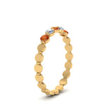 Load image into Gallery viewer, thin-round-diamond-stack-band-with-orange-sapphire-in-yellow-gold-FD9548BGSAOR-NL-YG.jpg
