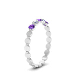 Load image into Gallery viewer, thin-round-diamond-stack-band-with-purple-topaz-in-white-gold-FD9548BGVITO-NL-WG.jpg

