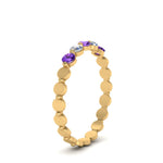Load image into Gallery viewer, thin-round-diamond-stack-band-with-purple-topaz-in-yellow-gold-FD9548BGVITO-NL-YG.jpg
