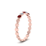 Load image into Gallery viewer, thin-round-diamond-stack-band-with-ruby-in-rose-gold-FD9548BGRUDR-NL-RG.jpg
