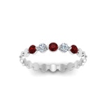 Load image into Gallery viewer, thin-round-diamond-stack-band-with-ruby-in-white-gold-FD9548BGRUDR-NL-WG.jpg
