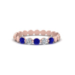 Load image into Gallery viewer, thin-round-diamond-stack-band-with-sapphire-in-rose-gold-FD9548BGSABL-NL-RG.jpg
