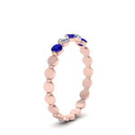 Load image into Gallery viewer, thin-round-diamond-stack-band-with-sapphire-in-rose-gold-FD9548BGSABL-NL-RG.jpg
