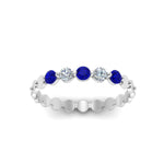 Load image into Gallery viewer, thin-round-diamond-stack-band-with-sapphire-in-white-gold-FD9548BGSABL-NL-WG.jpg
