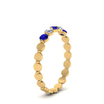 Load image into Gallery viewer, thin-round-diamond-stack-band-with-sapphire-in-yellow-gold-FD9548BGSABL-NL-YG.jpg
