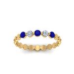Load image into Gallery viewer, thin-round-diamond-stack-band-with-sapphire-in-yellow-gold-FD9548BGSABL-NL-YG.jpg
