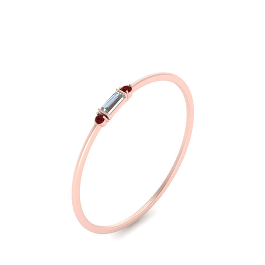 Stackable Thin Baguette Ring
