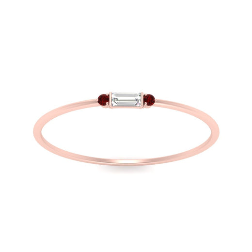 Stackable Thin Baguette Ring