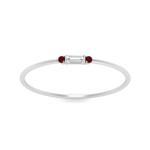 Stackable Thin Baguette Ring