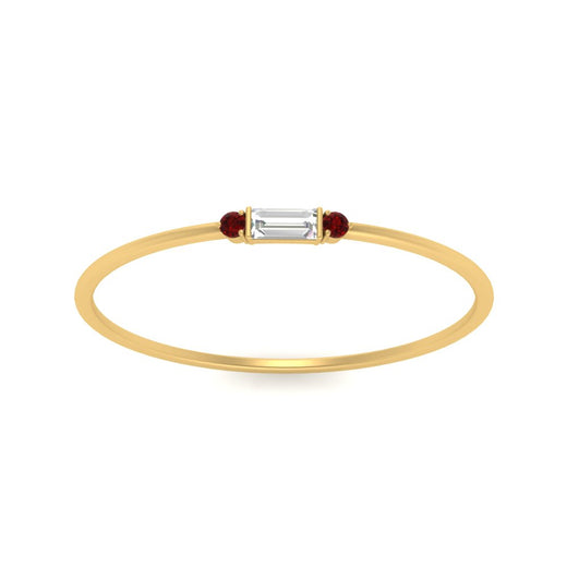 Stackable Thin Baguette Ring