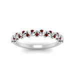 Load image into Gallery viewer, thin-ruby-vintage-wedding-band-in-white-gold-FD123703BGRUDR-NL-WG-GS

