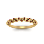 Load image into Gallery viewer, thin-ruby-vintage-wedding-band-in-yellow-gold-FD123703BGRUDR-NL-YG-GS
