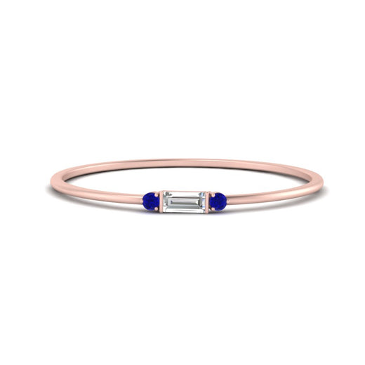Stackable Thin Baguette Ring