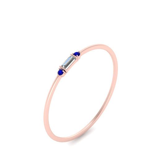 Stackable Thin Baguette Ring