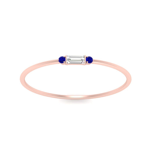 Stackable Thin Baguette Ring
