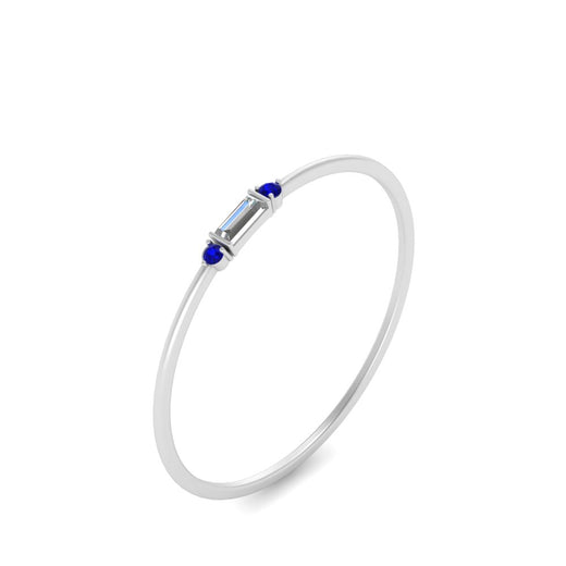 Stackable Thin Baguette Ring