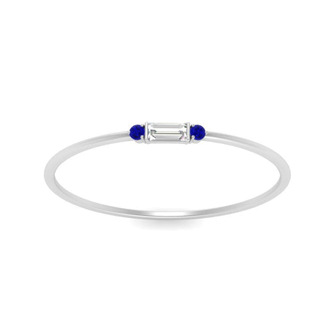 Stackable Thin Baguette Ring