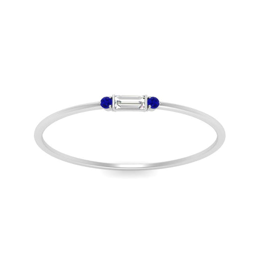 Stackable Thin Baguette Ring