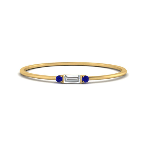 Stackable Thin Baguette Ring