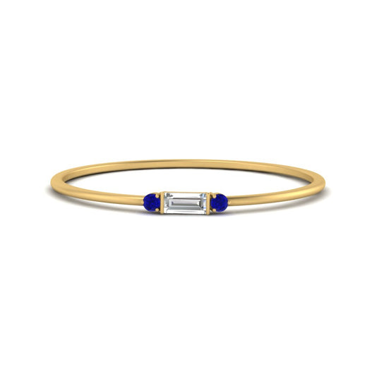 Stackable Thin Baguette Ring