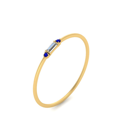 Stackable Thin Baguette Ring