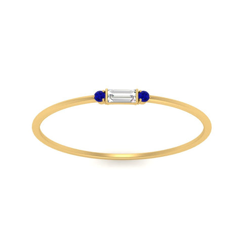 Stackable Thin Baguette Ring