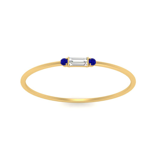 Stackable Thin Baguette Ring