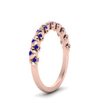 Load image into Gallery viewer, thin-sapphire-vintage-wedding-band-in-rose-gold-FD123703BGSABL-NL-RG-GS
