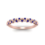 Load image into Gallery viewer, thin-sapphire-vintage-wedding-band-in-rose-gold-FD123703BGSABL-NL-RG-GS
