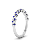 Load image into Gallery viewer, thin-sapphire-vintage-wedding-band-in-white-gold-FD123703BGSABL-NL-WG-GS
