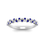 Load image into Gallery viewer, thin-sapphire-vintage-wedding-band-in-white-gold-FD123703BGSABL-NL-WG-GS
