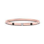 Load image into Gallery viewer, thin-space-out-stackable-band-with-black-diamond-in-rose-gold-FDEWB9437RORGBLACK-NL-RG
