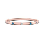Load image into Gallery viewer, thin-space-out-stackable-diamond-band-with-blue-topaz-in-rose-gold-FDEWB9437RORGICBLTO-NL-RG
