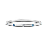 Load image into Gallery viewer, thin-space-out-stackable-diamond-band-with-blue-topaz-in-white-gold-FDEWB9437RORGICBLTO-NL-WG
