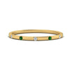 Load image into Gallery viewer, thin-space-out-stackable-diamond-band-with-emerald-in-yellow-gold-FDEWB9437RORGEMGR-NL-YG