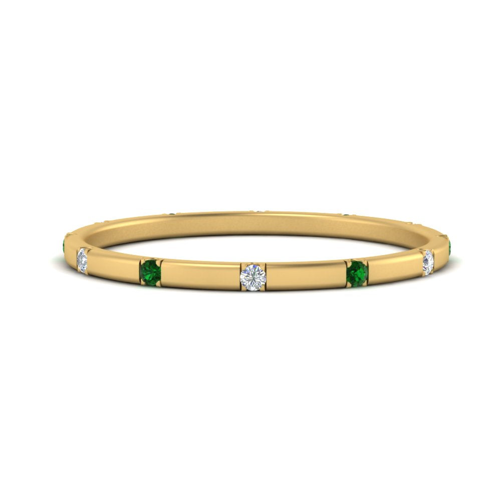 thin-space-out-stackable-diamond-band-with-emerald-in-yellow-gold-FDEWB9437RORGEMGR-NL-YG