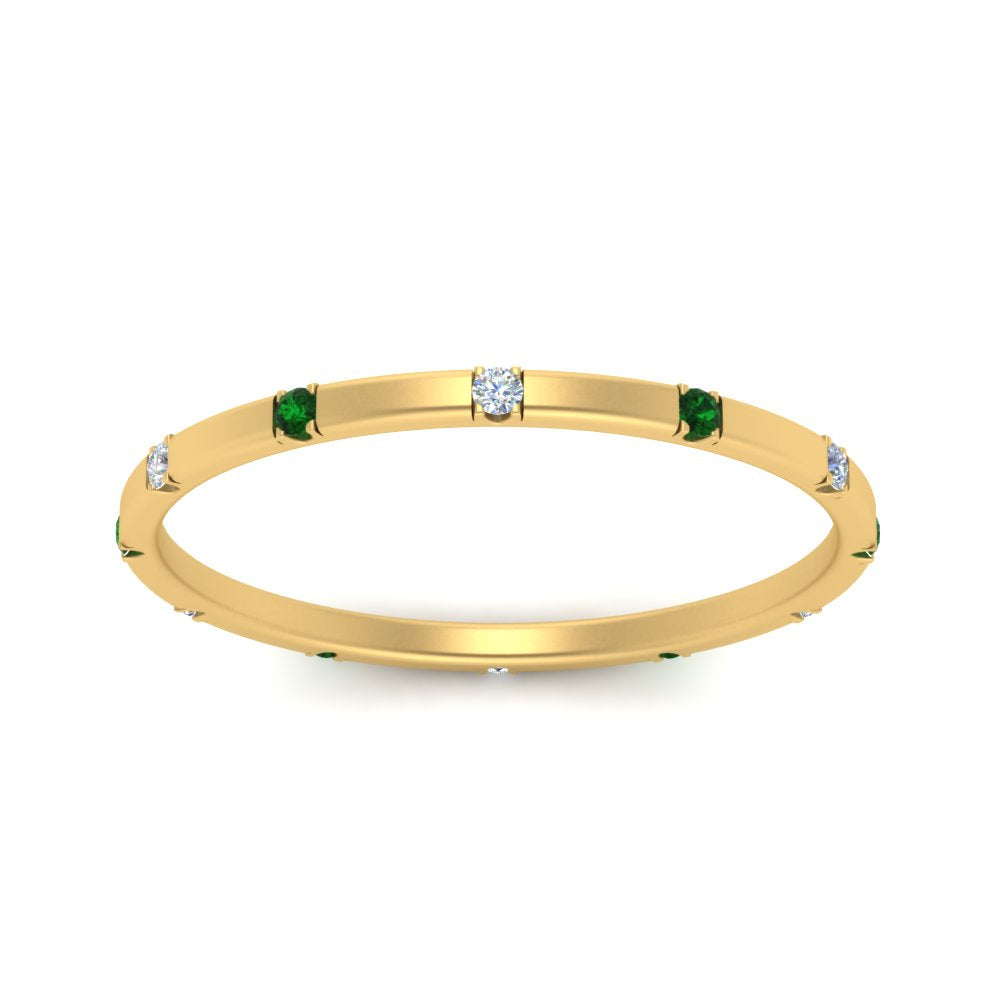 thin-space-out-stackable-diamond-band-with-emerald-in-yellow-gold-FDEWB9437RORGEMGRANGLE5-NL-YG