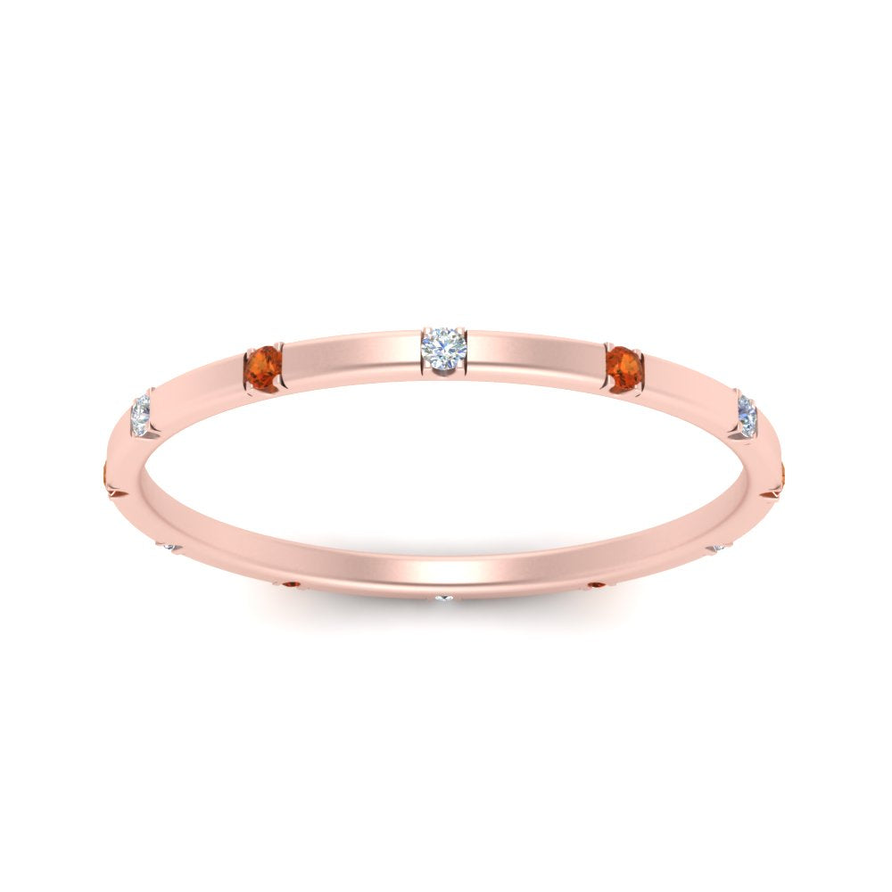 thin-space-out-stackable-diamond-band-with-orange-sapphire-in-rose-gold-FDEWB9437RORGSAORANGLE5-NL-RG
