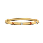 Load image into Gallery viewer, thin-space-out-stackable-diamond-band-with-orange-sapphire-in-yellow-gold-FDEWB9437RORGSAOR-NL-YG
