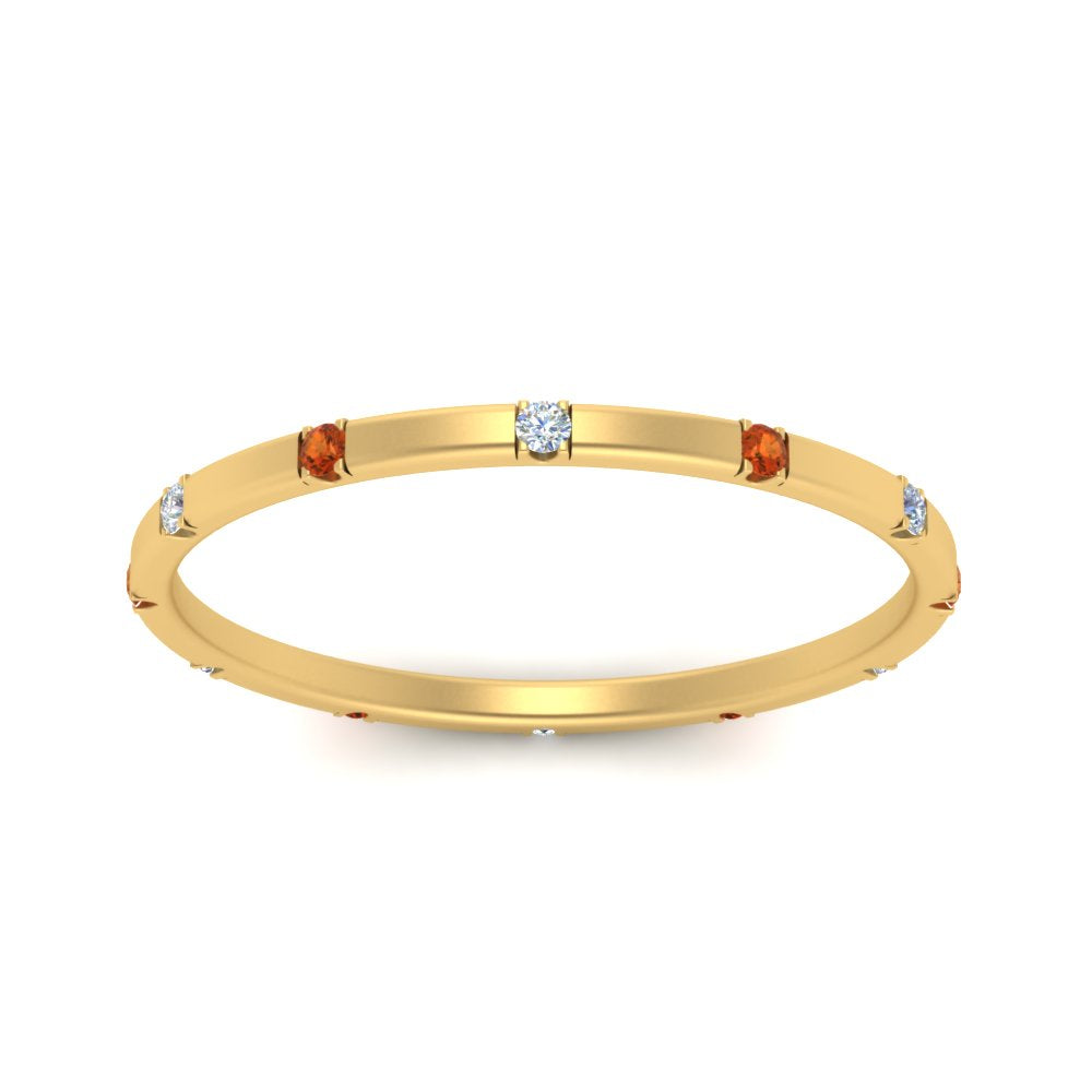 thin-space-out-stackable-diamond-band-with-orange-sapphire-in-yellow-gold-FDEWB9437RORGSAORANGLE5-NL-YG