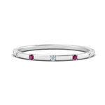 Load image into Gallery viewer, thin-space-out-stackable-diamond-band-with-pink-sapphire-in-white-gold-FDEWB9437RORGSADRPI-NL-WG
