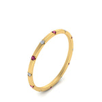 Load image into Gallery viewer, thin-space-out-stackable-diamond-band-with-pink-sapphire-in-yellow-gold-FDEWB9437RORGSADRPIANGLE2-NL-YG
