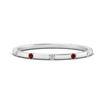 Load image into Gallery viewer, thin-space-out-stackable-diamond-band-with-ruby-in-white-gold-FDEWB9437RORGRUDR-NL-WG
