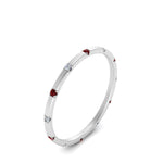 Load image into Gallery viewer, thin-space-out-stackable-diamond-band-with-ruby-in-white-gold-FDEWB9437RORGRUDRANGLE2-NL-WG
